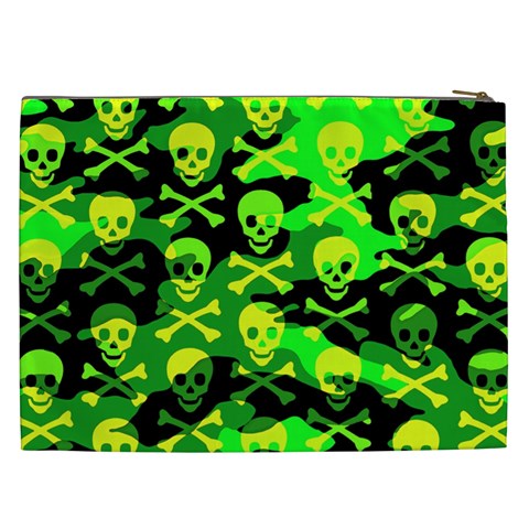 Skull Camouflage Cosmetic Bag (XXL) from ArtsNow.com Back