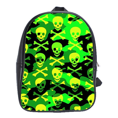 Skull Camouflage School Bag (XL) from ArtsNow.com Front