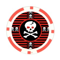 Skull Cross Poker Chip Card Guard (10 pack) from ArtsNow.com Front