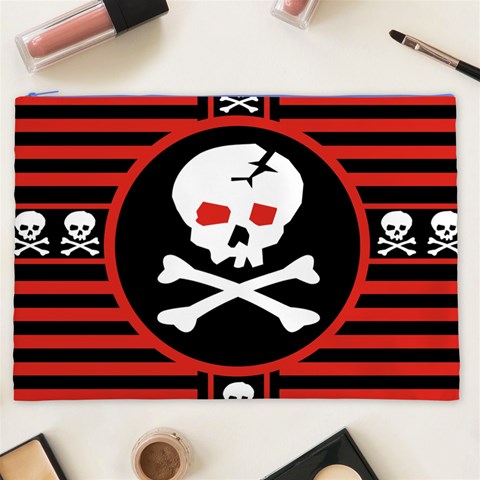 Skull Cross Cosmetic Bag (XXL) from ArtsNow.com Front