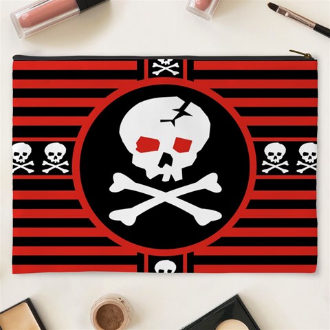 Skull Cross Cosmetic Bag (XXXL) from ArtsNow.com Back