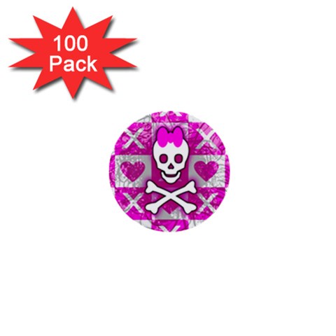 Skull Princess 1  Mini Button (100 pack)  from ArtsNow.com Front