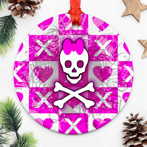 Skull Princess Round Ornament (Two Sides) from ArtsNow.com Back