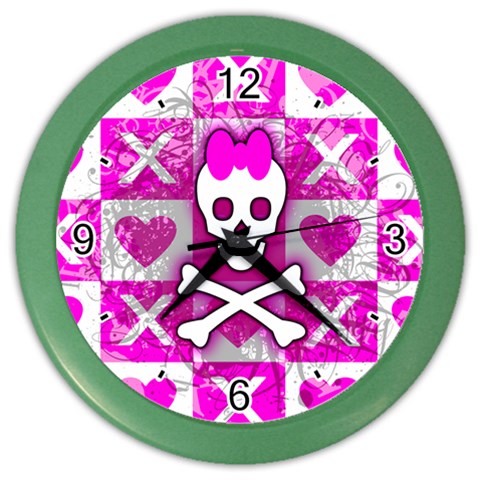 Skull Princess Color Wall Clock from ArtsNow.com Front