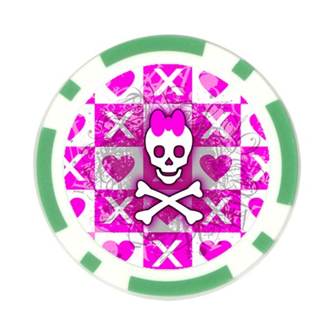 Skull Princess Poker Chip Card Guard (10 pack) from ArtsNow.com Front