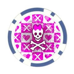 Skull Princess Poker Chip Card Guard (10 pack) from ArtsNow.com Front