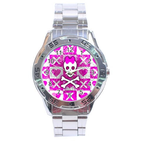 Skull Princess Stainless Steel Analogue Men’s Watch from ArtsNow.com Front