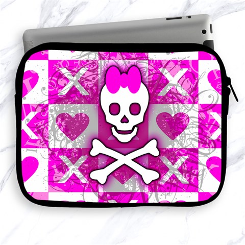 Skull Princess Apple iPad 2/3/4 Zipper Case from ArtsNow.com Front