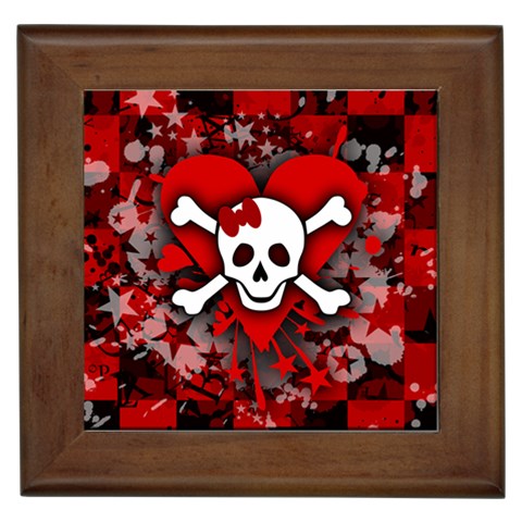 Skull Romance  Framed Tile from ArtsNow.com Front