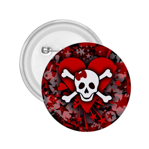 Skull Romance  2.25  Button from ArtsNow.com Front