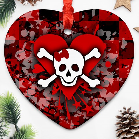 Skull Romance  Ornament (Heart) from ArtsNow.com Front