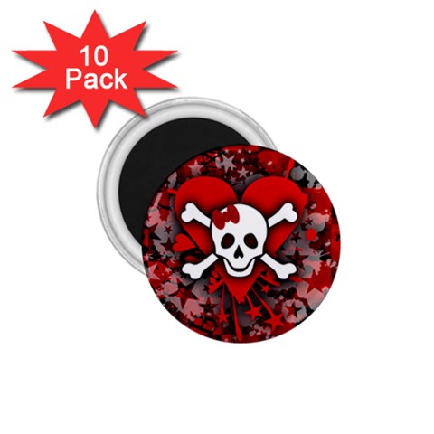 Skull Romance  1.75  Magnet (10 pack)  from ArtsNow.com Front