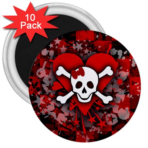 Skull Romance  3  Magnet (10 pack) from ArtsNow.com Front