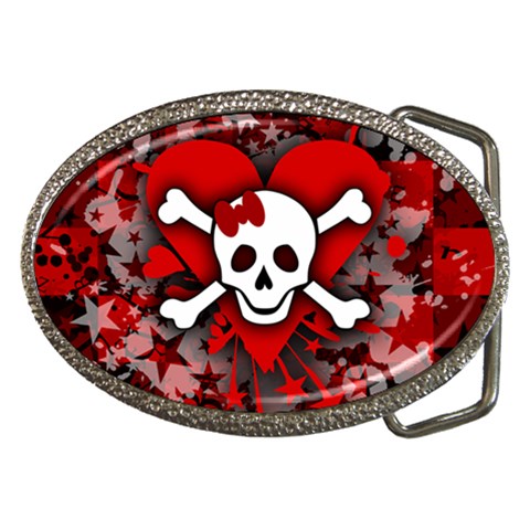 Skull Romance  Belt Buckle from ArtsNow.com Front