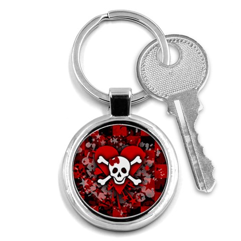 Skull Romance  Key Chain (Round) from ArtsNow.com Front