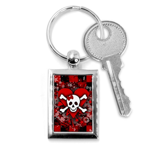 Skull Romance  Key Chain (Rectangle) from ArtsNow.com Front