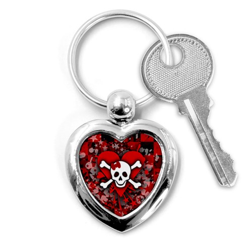 Skull Romance  Key Chain (Heart) from ArtsNow.com Front