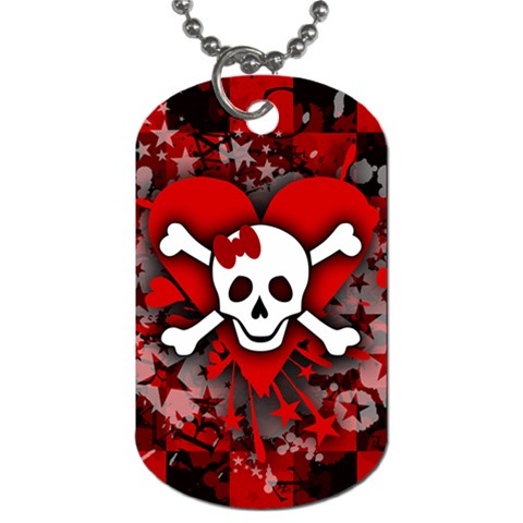 Skull Romance  Dog Tag (One Side) from ArtsNow.com Front