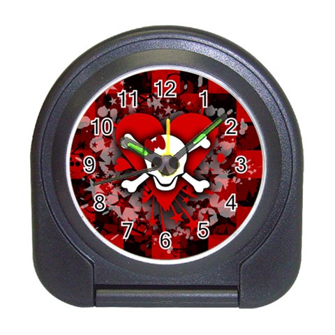 Skull Romance  Travel Alarm Clock from ArtsNow.com Front