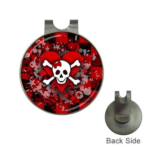 Skull Romance  Golf Ball Marker Hat Clip from ArtsNow.com Front