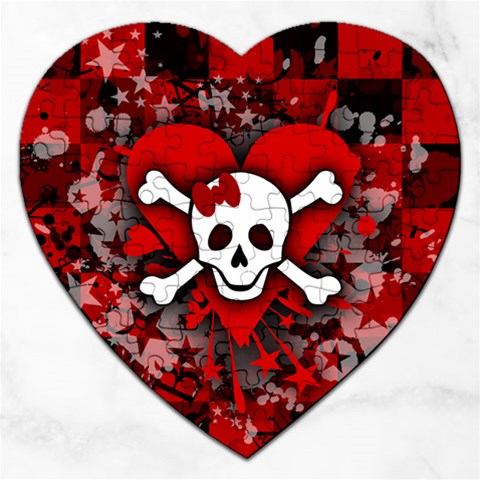 Skull Romance  Jigsaw Puzzle (Heart) from ArtsNow.com Front