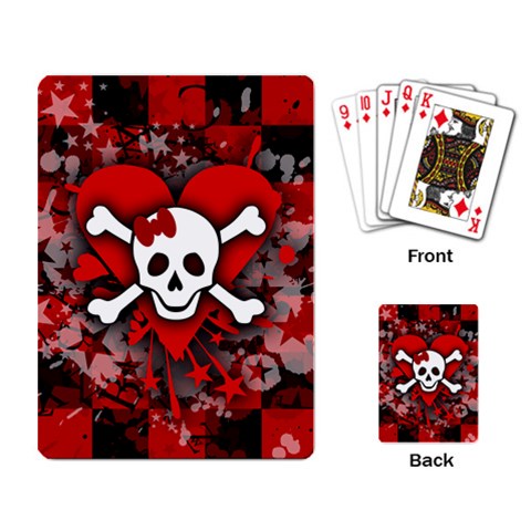 Skull Romance  Playing Cards Single Design from ArtsNow.com Back