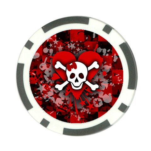 Skull Romance  Poker Chip Card Guard from ArtsNow.com Front