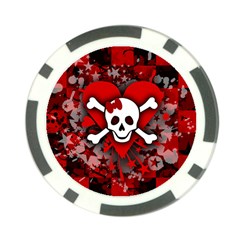 Skull Romance  Poker Chip Card Guard from ArtsNow.com Back