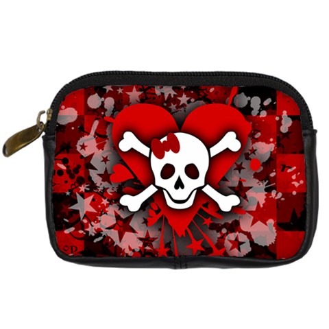 Skull Romance  Digital Camera Leather Case from ArtsNow.com Front