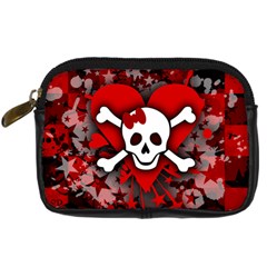 Skull Romance  Digital Camera Leather Case from ArtsNow.com Front