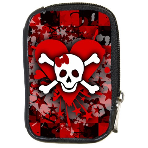 Skull Romance  Compact Camera Leather Case from ArtsNow.com Front