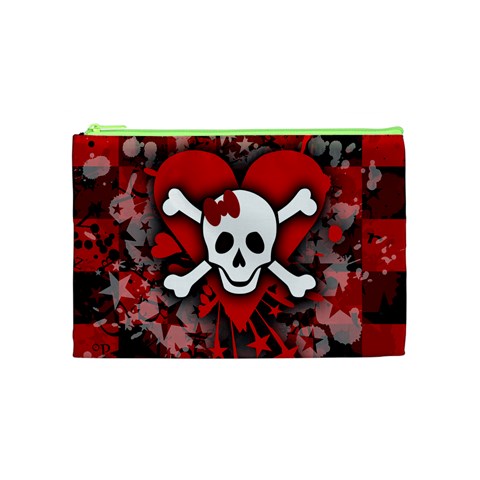 Skull Romance  Cosmetic Bag (Medium) from ArtsNow.com Front