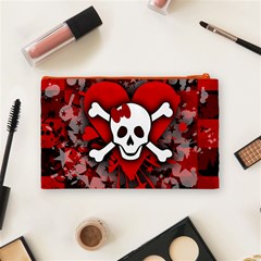 Skull Romance  Cosmetic Bag (Medium) from ArtsNow.com Back