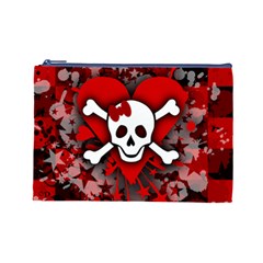 Skull Romance  Cosmetic Bag (Large) from ArtsNow.com Front