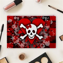 Skull Romance  Cosmetic Bag (Large) from ArtsNow.com Back