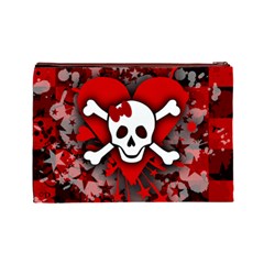 Skull Romance  Cosmetic Bag (Large) from ArtsNow.com Back