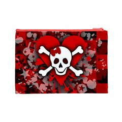 Skull Romance  Cosmetic Bag (Large) from ArtsNow.com Back