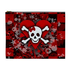 Skull Romance  Cosmetic Bag (XL) from ArtsNow.com Front