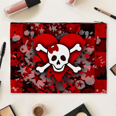 Skull Romance  Cosmetic Bag (XL) from ArtsNow.com Back