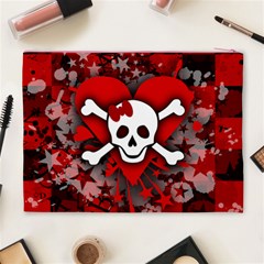 Skull Romance  Cosmetic Bag (XL) from ArtsNow.com Back