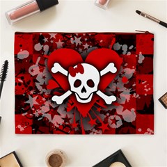 Skull Romance  Cosmetic Bag (XL) from ArtsNow.com Back