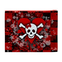 Skull Romance  Cosmetic Bag (XL) from ArtsNow.com Back