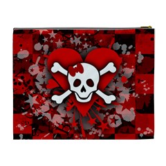 Skull Romance  Cosmetic Bag (XL) from ArtsNow.com Back