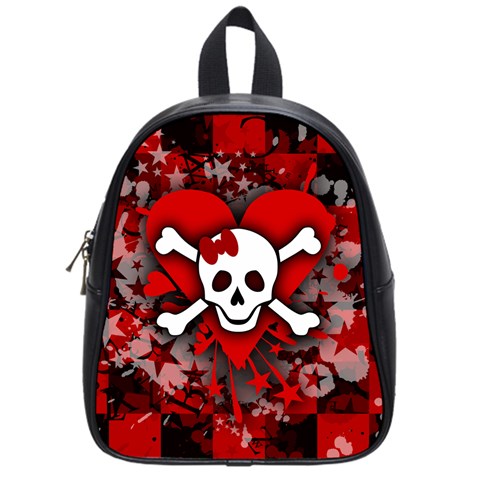 Skull Romance  School Bag (Small) from ArtsNow.com Front