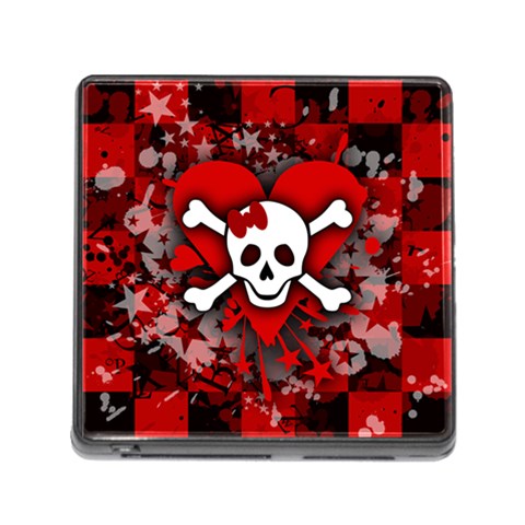 Skull Romance  Memory Card Reader with Storage (Square) from ArtsNow.com Front