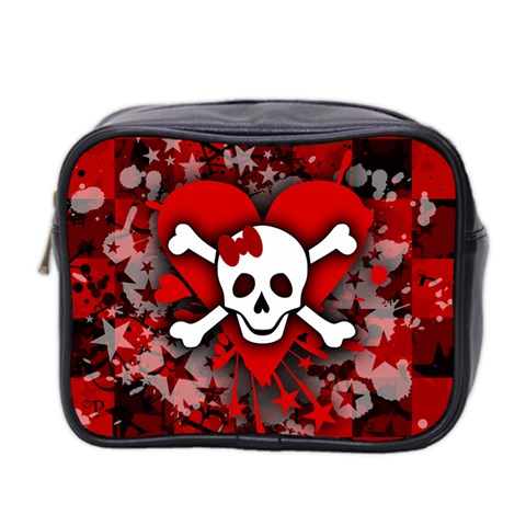 Skull Romance  Mini Toiletries Bag (Two Sides) from ArtsNow.com Front