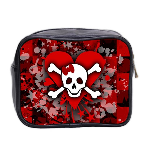 Skull Romance  Mini Toiletries Bag (Two Sides) from ArtsNow.com Back