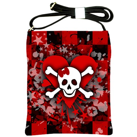 Skull Romance  Shoulder Sling Bag from ArtsNow.com Front