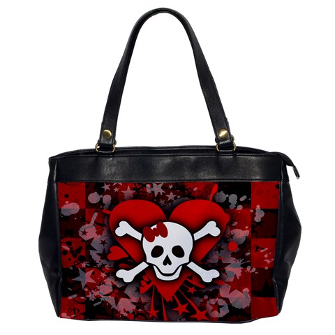 Skull Romance  Oversize Office Handbag (One Side) from ArtsNow.com Front