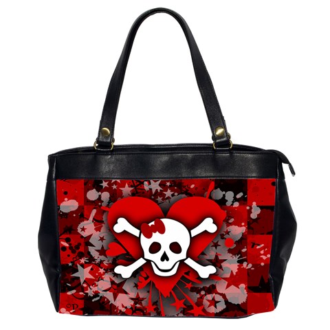 Skull Romance  Oversize Office Handbag (Two Sides) from ArtsNow.com Front